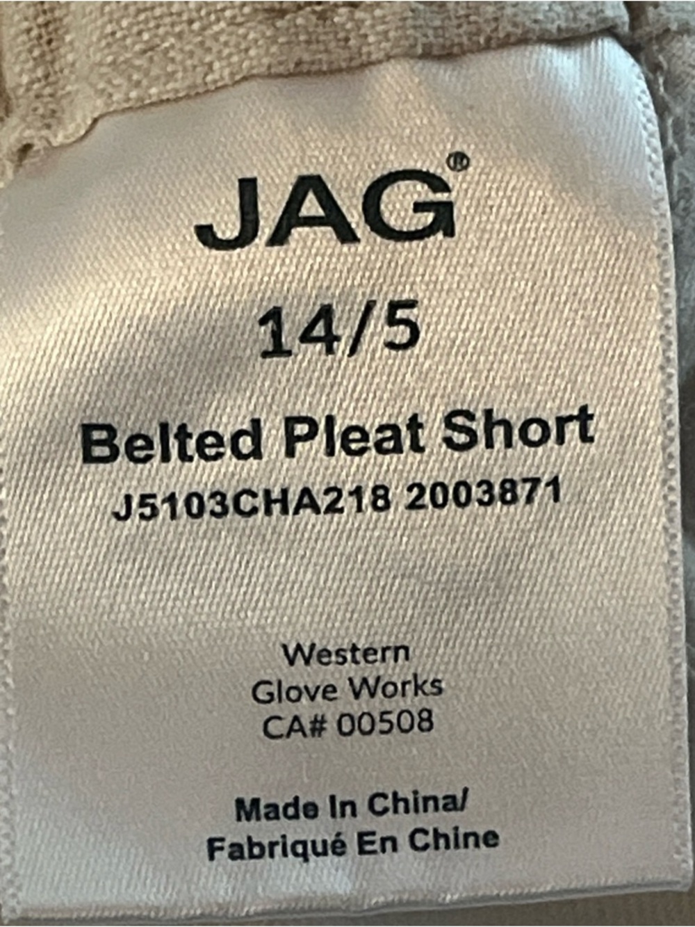 Jag High Rise Belted Pleat Paper Bag Short In Oatmeal Women’s 14 Linen Cotton - Picture 9 of 10